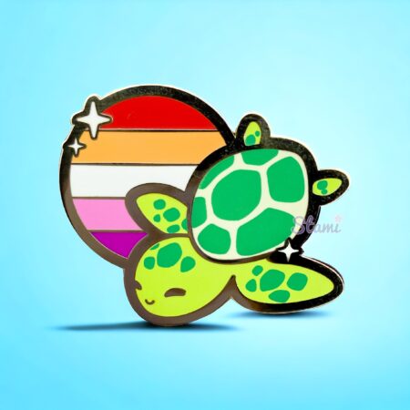 Lesbian Turtle Pin